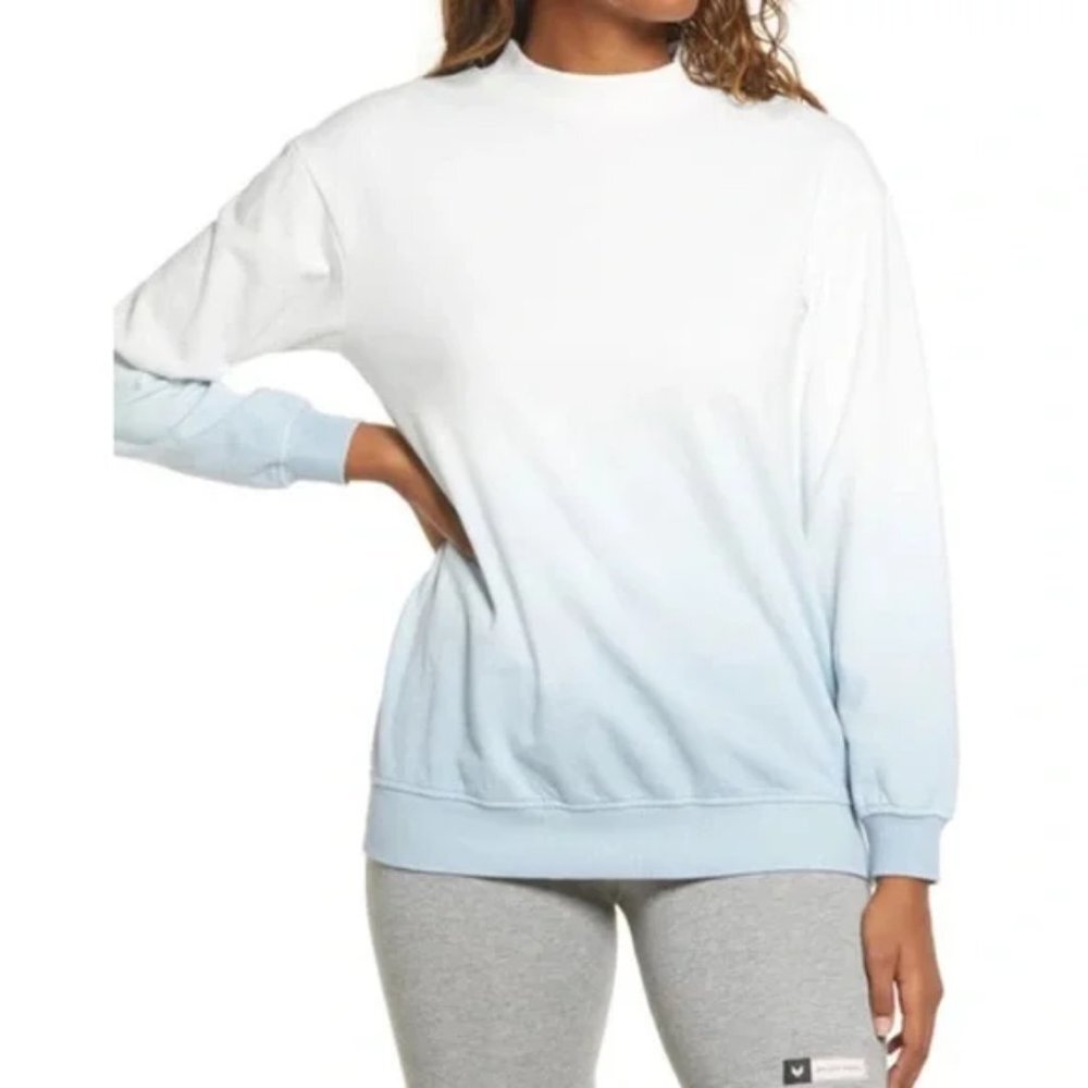 Bp. Dip Dye Crewneck Cotton Blend Sweatshirt